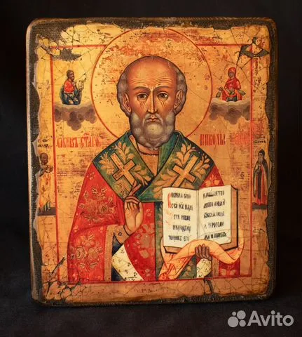 Икона деревянная "Святитель Николай" — оригинальный подарок