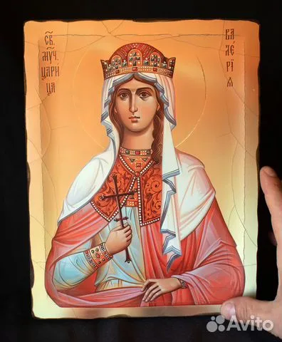 На память: Деревянная икона "Святая Мученица Валерия"