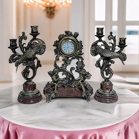 Каминные часы «Колибри» с канделябрами в подарок
