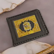 На память: Зажим из кожи «Герб Челябинска» №2 — фотография 1