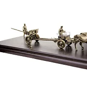 Диорама «Советская дивизионная артиллерия» из бронзы и ясеня, 1:35 — оригинальный подарок — фотография 4