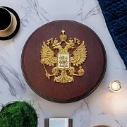 Плакетка «Гербовая» на деревянной основе — оригинальный подарок — фотография 1