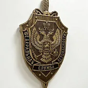 Герб ФСБ, резной из ясеня — необычный подарок — фотография 2
