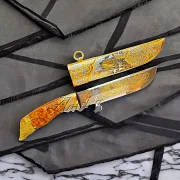Кованый нож с головой кабана — красивый подарок — фотография 1