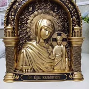 Резная Икона Казанской Божьей Матери — оригинальный подарок — фотография 8