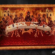 Икона "Тайная вечеря" 15*12 см — оригинальный подарок — фотография 4