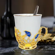 Кофейная чашка "Васильки" — красивый подарок — фотография 1