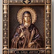 На память: Резной Икона Святая Марина — фотография 10