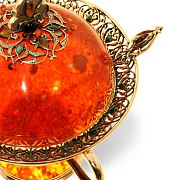 Сахарница декоративная из янтаря с ложечкой — красивый подарок — фотография 3