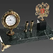 Часы «Элина» с гербом ФНС и подставками — необычный подарок — фотография 2