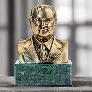 Ручная работа: Бронзовый бюст «Горбачев» — фотография 1