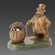 Фигурка «Крот банкир» из бронзы и камня — необычный подарок — фотография 2