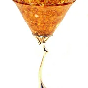 Бокал для мартини из камня (янтарь) — красивый подарок — фотография 2