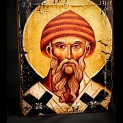 В подарок: Икона авторская "Св. Спиридон Тримифунтский" — фотография 1