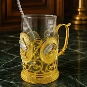 Бронзовый подстаканник для чая в подарок — фотография 1