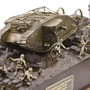 Ручная работа: Диорама «Битва на реке Сомме», бронза и ясень, 1:35 — фотография 8