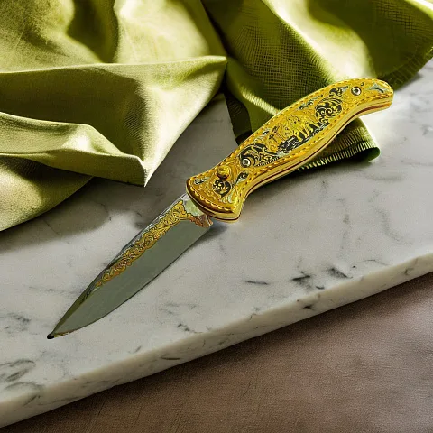 Складной нож «Пара волков» №2 — красивый подарок