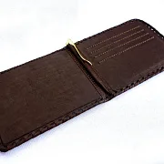Кожаный зажим «Георгий Победоносец» №6 — оригинальный подарок — фотография 2