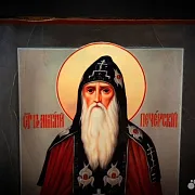 Икона деревянная "Святой Антоний Печерский" — оригинальный подарок — фотография 5
