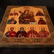 Икона Богоматери "Неувядаемый цвет со святыми" — необычный подарок — фотография 3